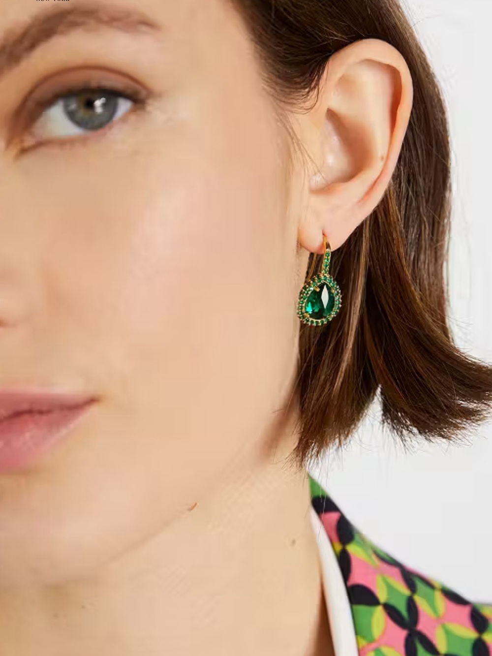 Kate Spade Brilliant Statements Pavé Halo Drop Earrings - Picture 2 of 4